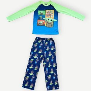 Star Wars Boys Kids Long Sleeve Star Wars Yoda Pajama Set PJs. 10-12. 10. 12.